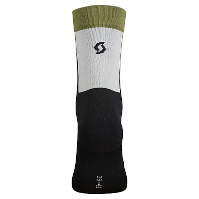 Превью  Носки велосипедные SCOTT Block Stripe Crew Black/Fir Green